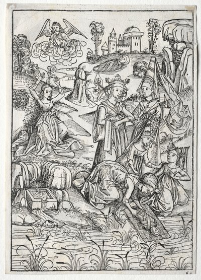 Der Schatzbehalter: Moïse trouvé par la fille de Pharaon recto, 1491 - Michael Wolgemut