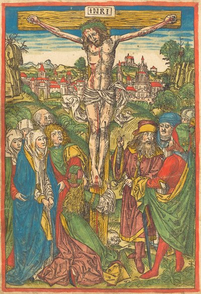 La Crucifixion avec Sainte Marie-Madeleine - Michael Wolgemut