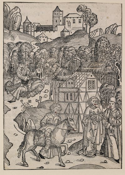 La deuxième partie de la parabole du bon Samaritain, vers 1491 - Michael Wolgemut