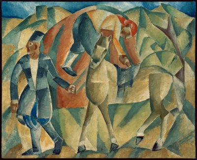 Homme avec cheval - Michail Wassiljewitsch le Dantju