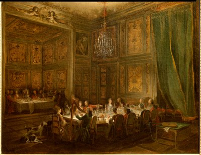 Dîner du Prince Louis François de Conti, Palais du Temple - Michel Barthelemy Ollivier or Olivier