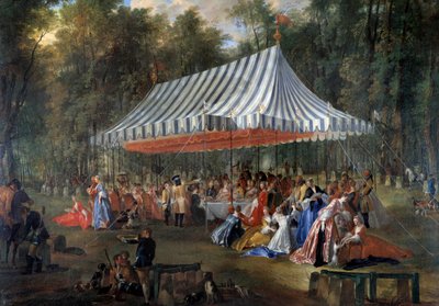 Fête donnée par Louis François Joseph de Bourbon, prince de Conti au prince héréditaire Charles Guillaume Ferdinand de Brunswick Lünebourg - Michel Barthelemy Ollivier or Olivier