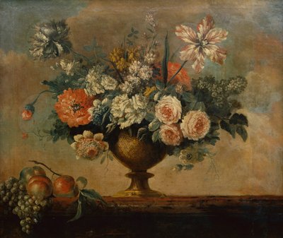 Roses, tulipes, œillets et autres fleurs dans une urne - Michel Bruno Bellenge
