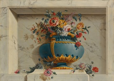 Vase de fleurs dans une niche - Michel Bruno Bellenge