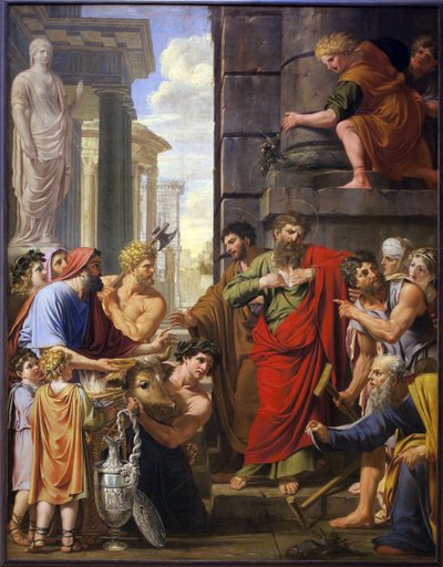 Saint Paul et Saint Barnabé refusant les honneurs divins à Lystre - Michel Corneille