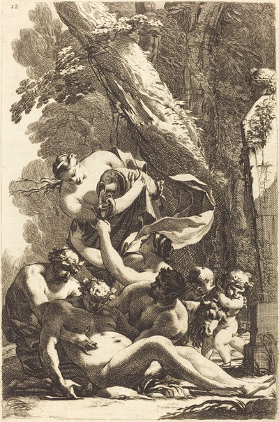 Silenus Ivre Soutenu par Deux Faunes - Michel Dorigny