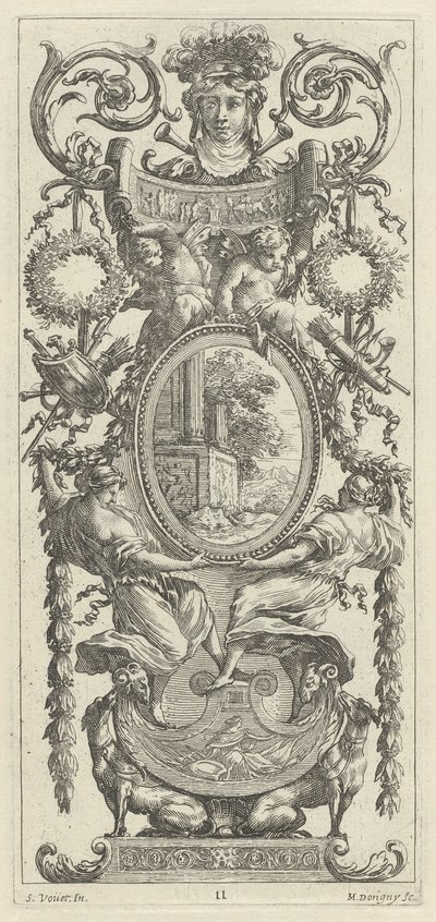 Panneau Ornemental Surmonté d