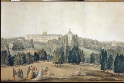 Vue de Tsarkoye Selo. La promenade de l