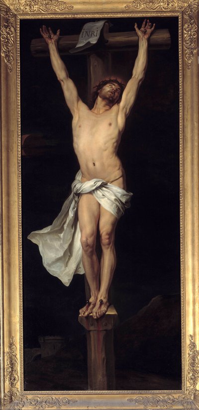 Christ en croix avec inscription INRI - Michel Francois Dandre Bardon