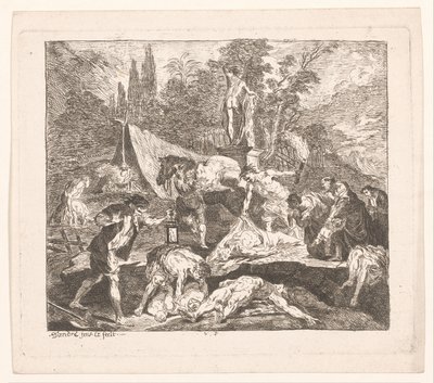 Enterrement des morts - Michel Francois Dandre Bardon