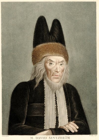 Portrait de David Sintzheim 1745-1812, 1800s - Michel François Damame Demartrais