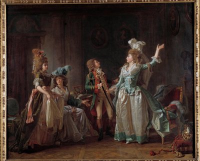 Le départ du dragon Peinture de Michel Garnier (1753-1819). 1780 Dim. 0,54 x 0,65 m. Paris, Musée Carnavalet - Michel Garnier