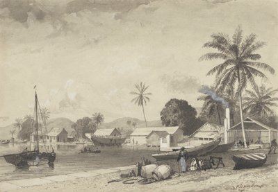 Corbeaux Town, Port of Spain - Michel Jean Cazabon