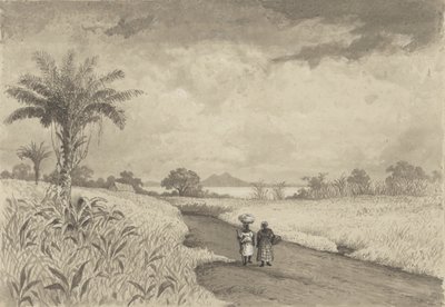 La route vers le lac de Pitch - Michel Jean Cazabon