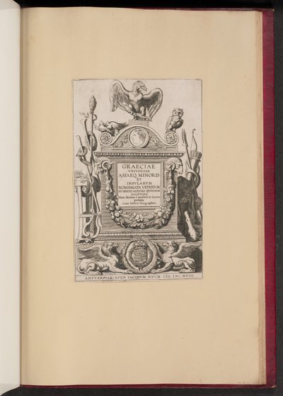 Page de titre pour Hubert Goltzius, Graeciae Vniversae Asiaeq. Minoris et Insularum Nomismata - Michel Lasne after Sir Peter Paul Rubens