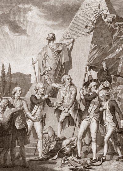 Michel Picquenot (1747-1814). Allégories de la Philosophie et du Patriotisme, vainqueurs du démon des préjugés - Michel Picquenot