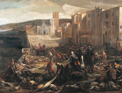 Victimes de la peste, détail de La peste à Marseille - Michel Serre