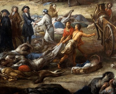 Vue du Cours (de Marseille) pendant la peste de 1720 - Michel Serre