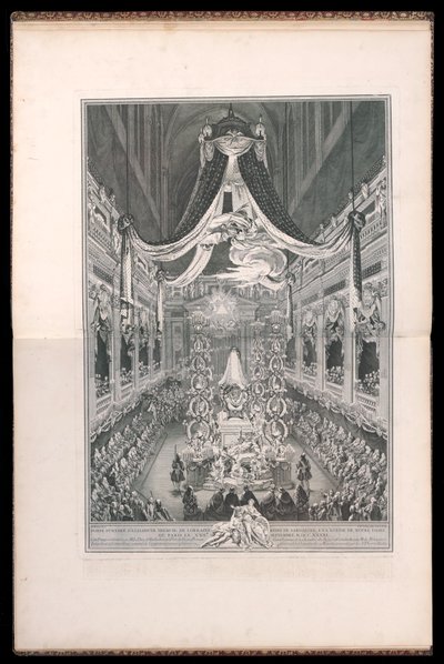 Pompe funèbre d’Élisabeth Thérèse de Lorraine, Reine de Sardaigne, en l’église de Notre Dame de Paris le 22 septembre 1741 - Michel de Bonneval