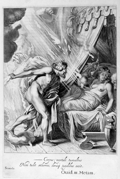 Sémélé est consumée par le feu de Jupiter, 1655 - Michel de Marolles