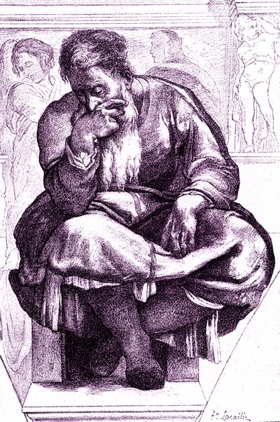 Jérémie, le prophète pleureur - Michelangelo (after) Buonarroti