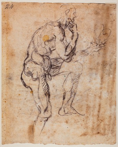 Étude de nu, copie de la lunette de Naason - Michelangelo (after) Buonarroti