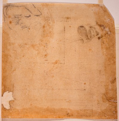 Études de perspective et bannière - Michelangelo (after) Buonarroti