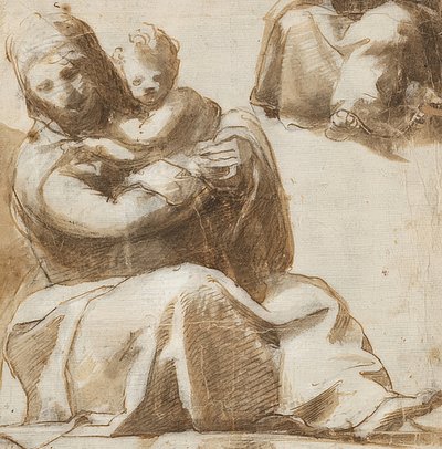 Madone assise avec enfant. Vers 1525 (?) - Michelangelo Anselmi