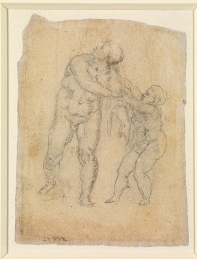 Énée et un enfant (verso) - Michelangelo Buonarroti