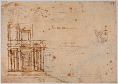 Études architecturales et fragments poétiques - Michelangelo Buonarroti