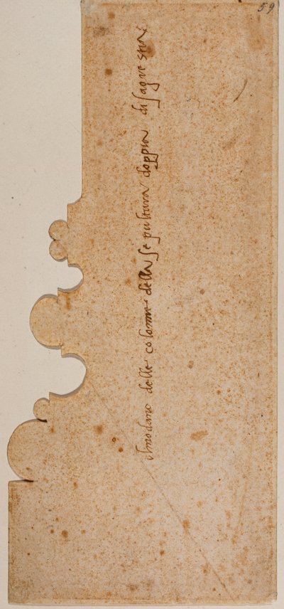 Profil de base de colonne pour la Nouvelle Sacristie - Michelangelo Buonarroti