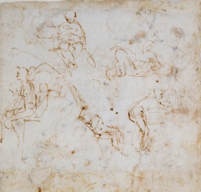 Cinq petites études de figures - Michelangelo Buonarroti