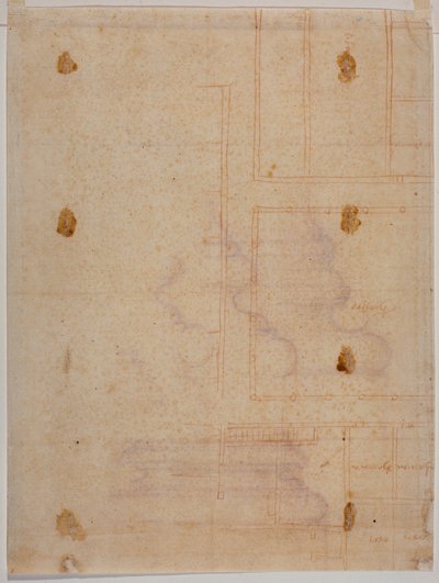 Plan fragmentaire du sol du couvent de San Lorenzo - Michelangelo Buonarroti