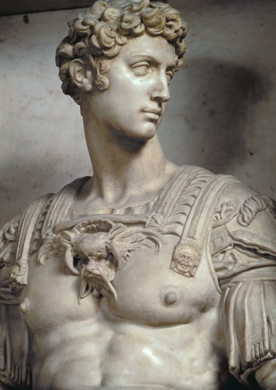 Giuliano de Médicis, duc de Nemours (détail) - Michelangelo Buonarroti