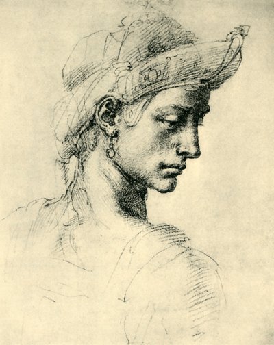 Tête idéale, 1520-1525, 1943 - Michelangelo Buonarroti