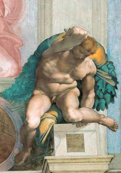 Ignudo plafond de la chapelle Sixtine au Vatican, 1508-1512 - Michelangelo Buonarroti