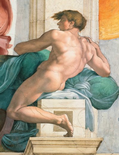 Ignudo plafond de la chapelle Sixtine au Vatican, 1508-1512 - Michelangelo Buonarroti