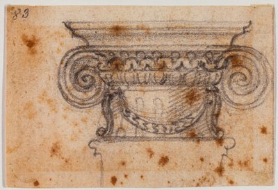 Étude de chapiteau ionique - Michelangelo Buonarroti