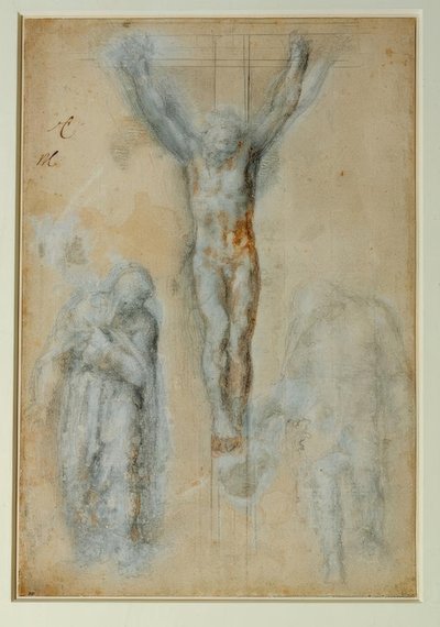 Le Christ en Croix entre la Vierge et Saint Jean - Michelangelo Buonarroti