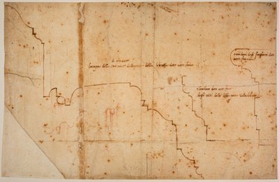 Profils de moulures pour la porte de la Bibliothèque Laurentienne - Michelangelo Buonarroti