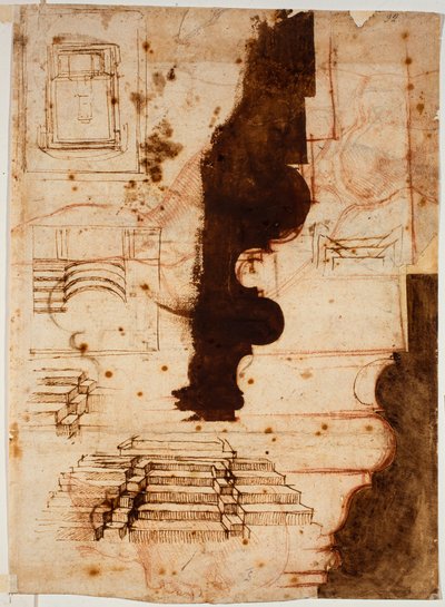 Plans pour escaliers - Michelangelo Buonarroti
