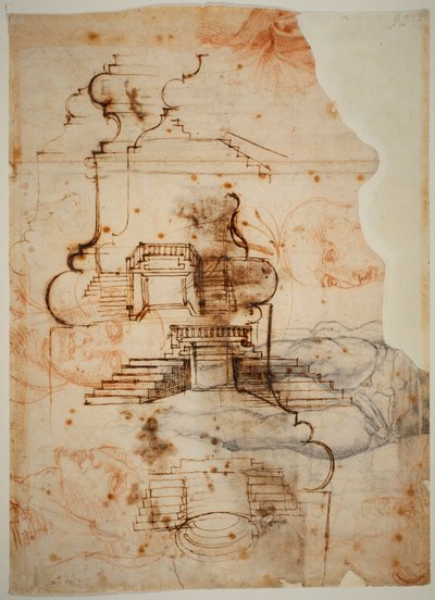 Plans pour escaliers - Michelangelo Buonarroti