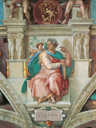 Prophètes et Sibylles : Isaïe, plafond de la chapelle Sixtine au Vatican - Michelangelo Buonarroti