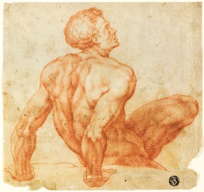 Nu masculin assis - Michelangelo Buonarroti