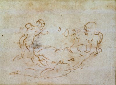 Étude pour Vénus et Cupidon - Michelangelo Buonarroti