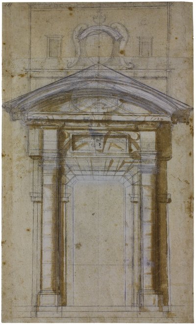 Étude pour la Porta Pia à Rome, vers 1561 - Michelangelo Buonarroti
