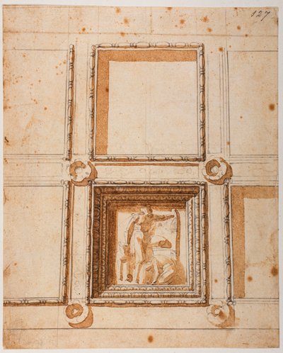 Étude pour la décoration du dôme de la Nouvelle Sacristie - Michelangelo Buonarroti