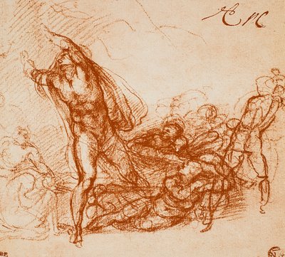 Étude pour la fresque de la chapelle Paolina - Michelangelo Buonarroti