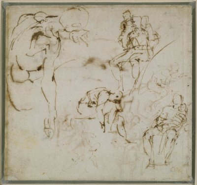Étude de figures, vers 1511 - Michelangelo Buonarroti