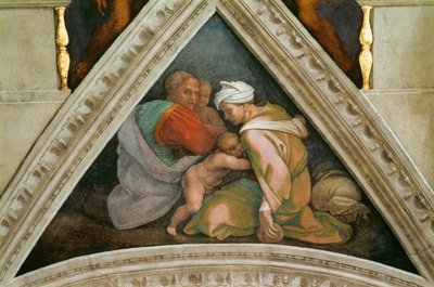 Les Ancêtres du Christ : Ozias, plafond de la chapelle Sixtine au Vatican - Michelangelo Buonarroti